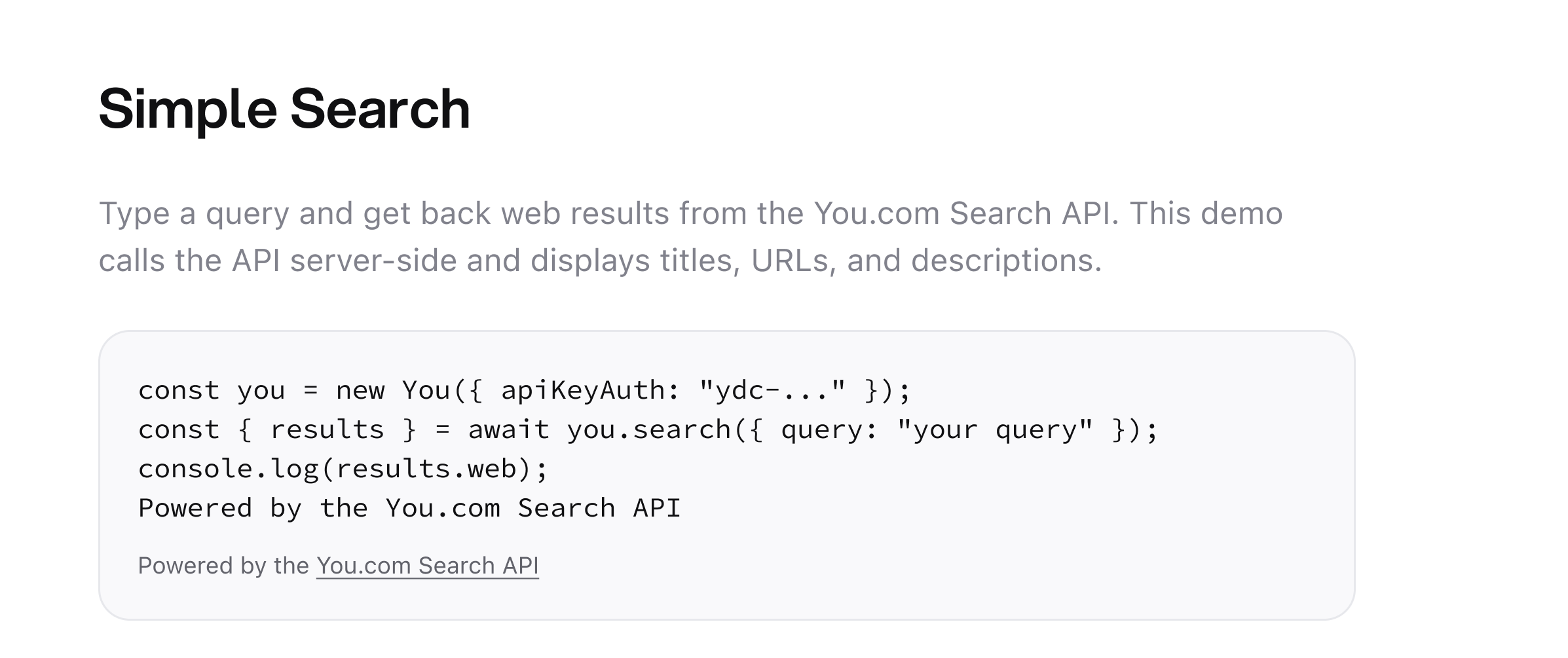 Simple Search preview