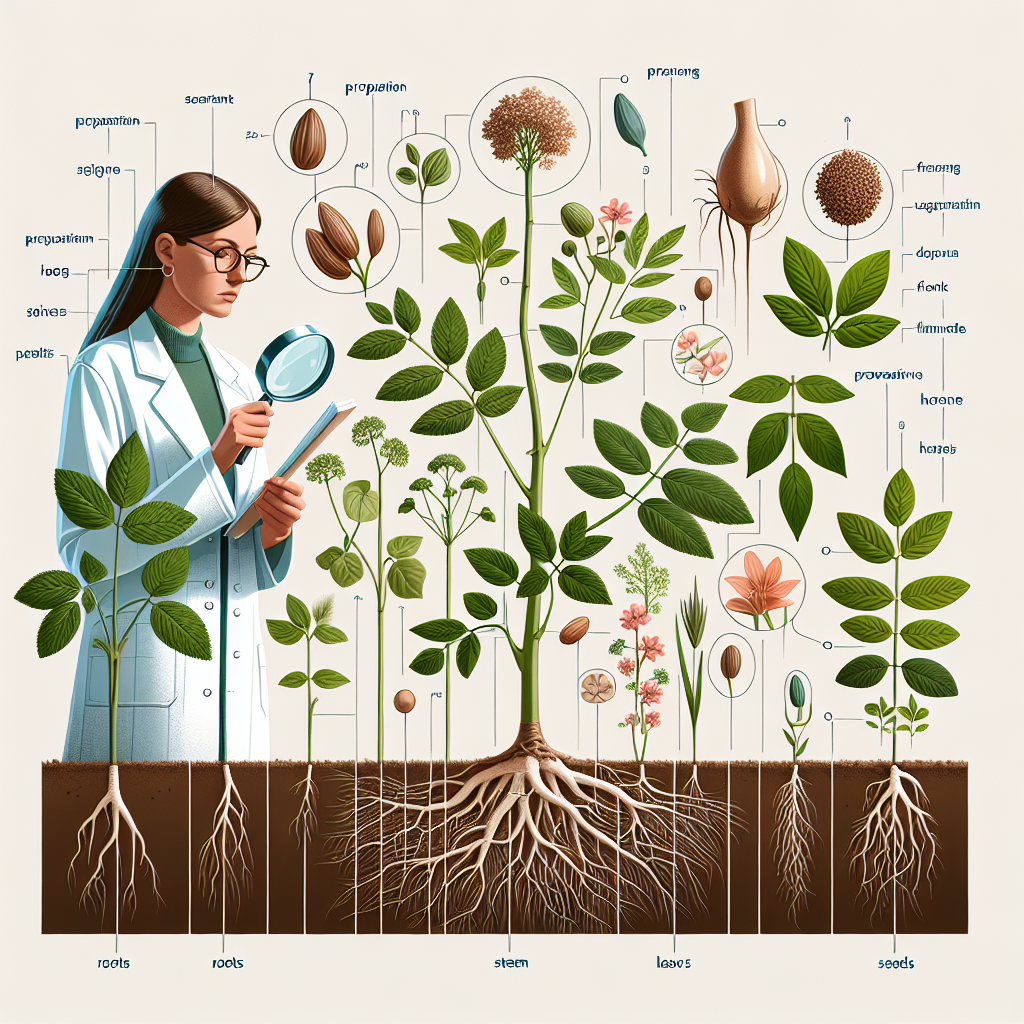 This image provides a visual guide on how different parts of a plant can be used for propagation. Propagation is a process of creating new plants from various plant parts. This method is commonly used in horticulture to multiply plant species, especially those that are difficult to grow from seeds.