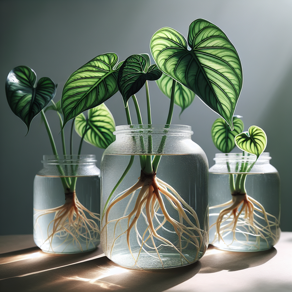 This image showcases the vibrant green leaves of the philodendrons, a popular houseplant known for its lush foliage and easy propagation. The image also highlights the new growth, indicating successful propagation. This can be a great visual aid for those interested in plant propagation, especially for beginners who are just starting their journey in the world of indoor gardening.